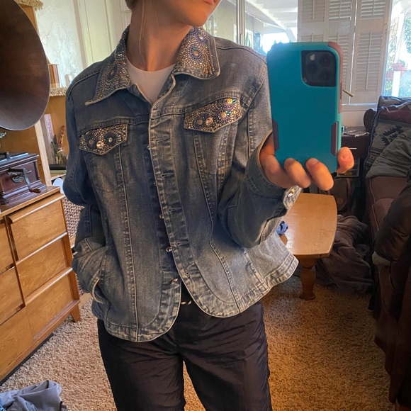 CHRISTINE ALEXANDER Bedazzled Jean Jacket - Picture 7 of 7